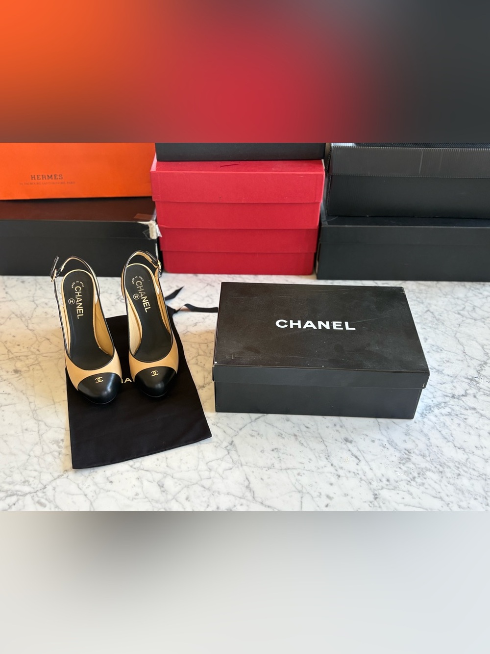 CHANEL SLINGBACKS PUMPS